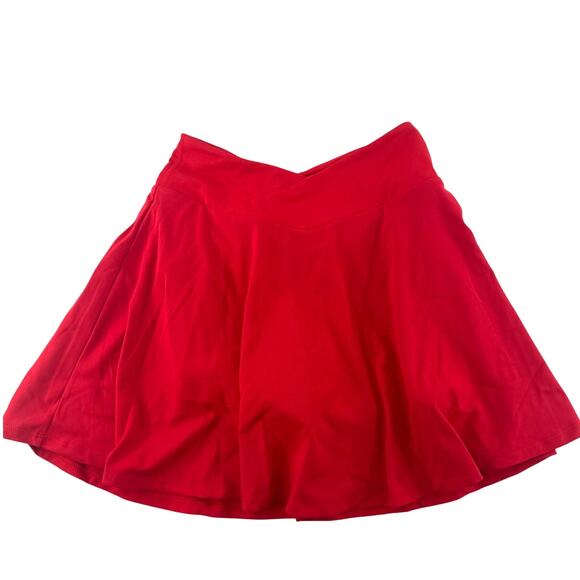 Fabletics Women's Heated Red Crossover Flounce Classic Mini Skirt Size S - Picture 6 of 11